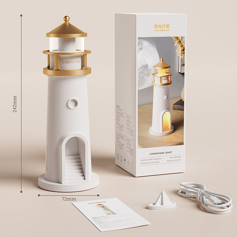 Calm Lighthouse Moon Projection Night Light