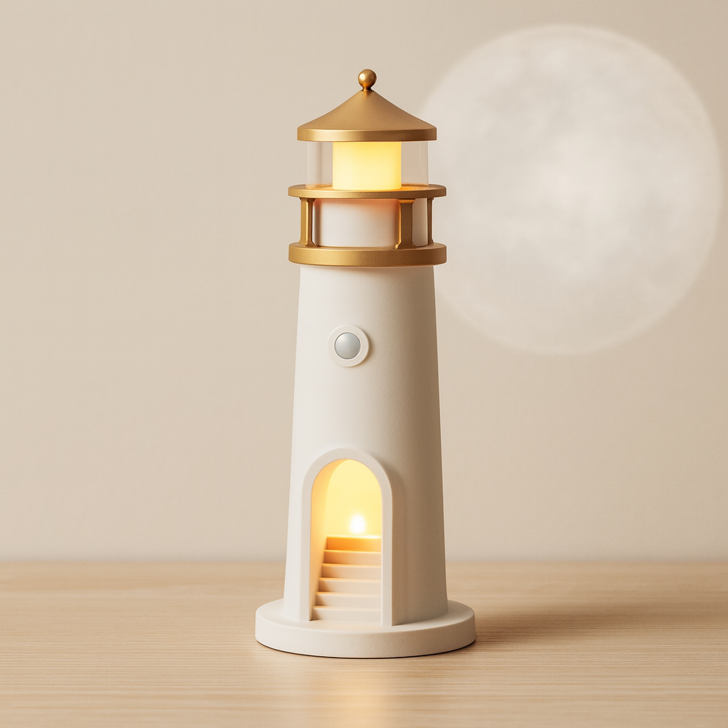 Calm Lighthouse Moon Projection Night Light